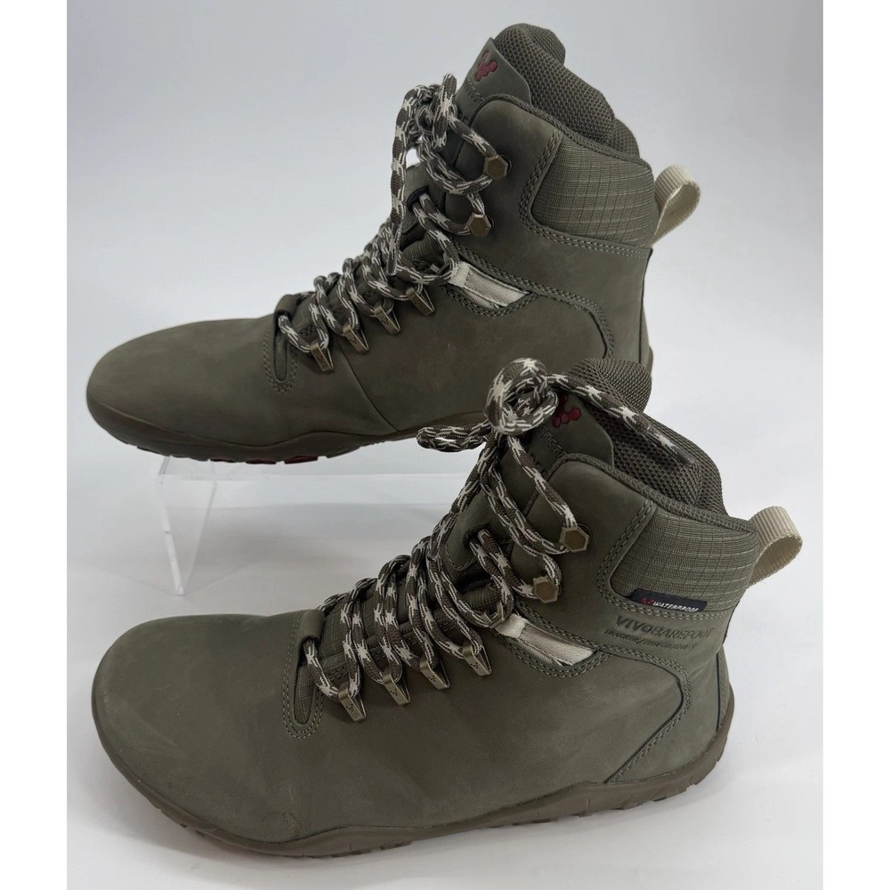 Vivobarefoot Tracker II FG Leather Barefoot Tracking Boots Green EU 41 US Mens 8 - Picture 4 of 7